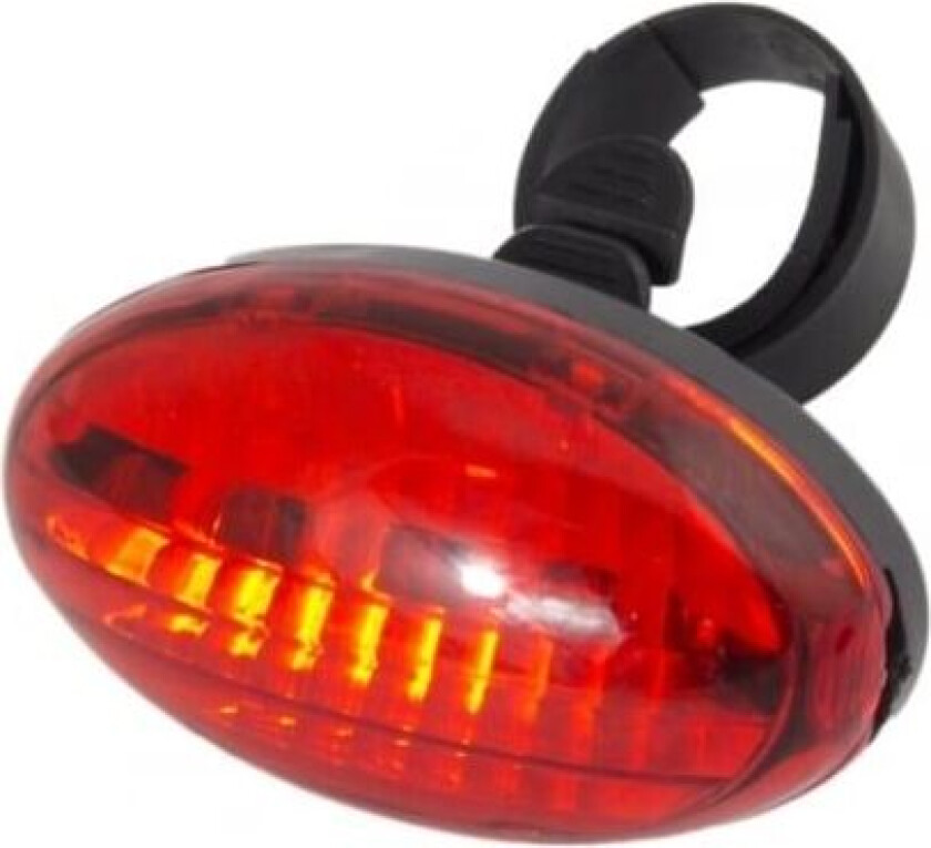 EOT009, Baklys, Sort, Rød, Plast, LED, Rød, Rød