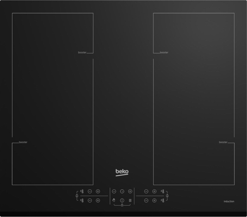 HII64206F2MT kokeplate Sort Innebygget 58 cm Sonebasert induksjon 4 zone(s)