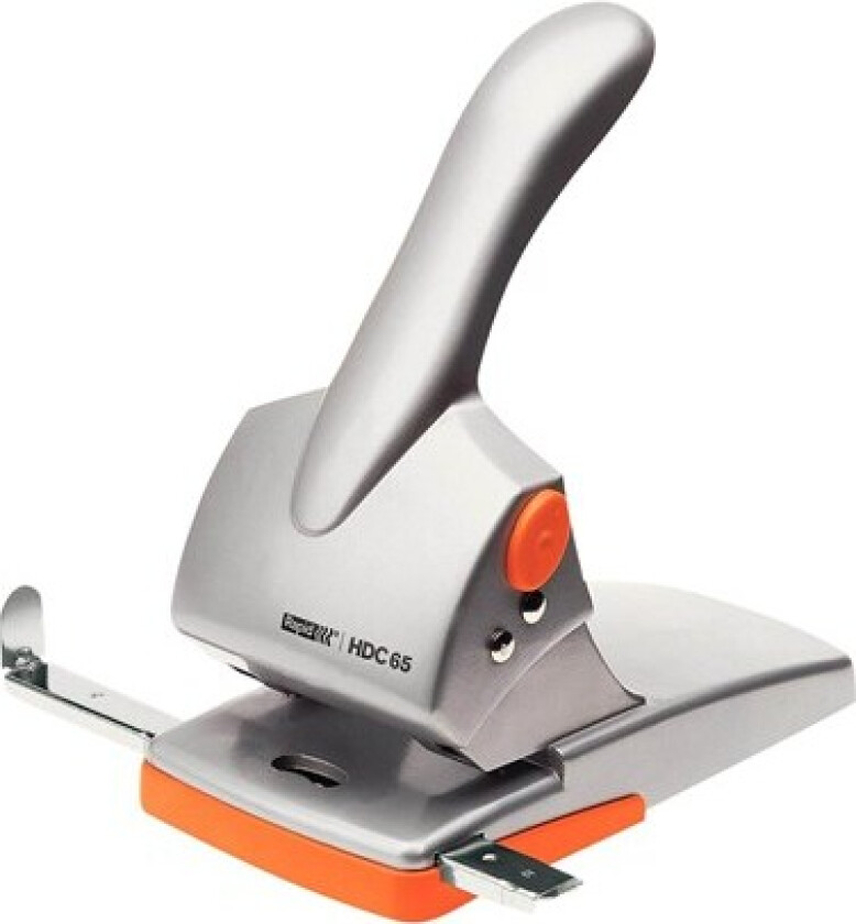 HDC65 - Hullstanser - robust - 65 ark - metall, ABS-plast - oransje/grå