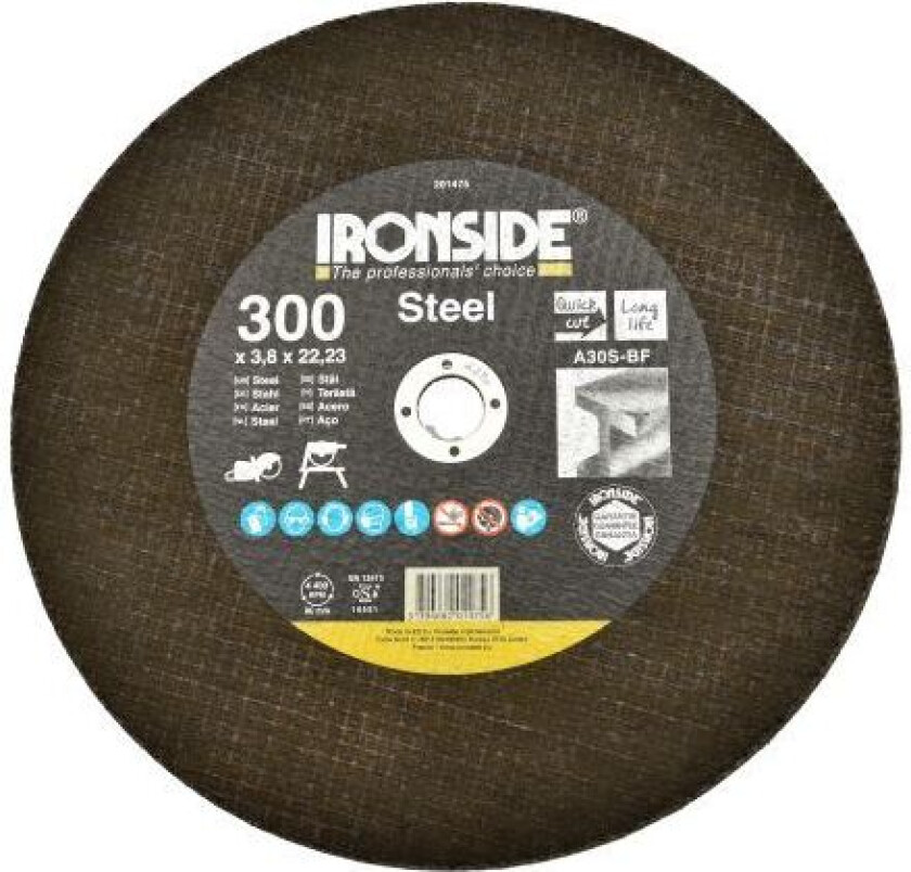 201475 Kappeskive stål, 300 x 3,0 x 22 mm