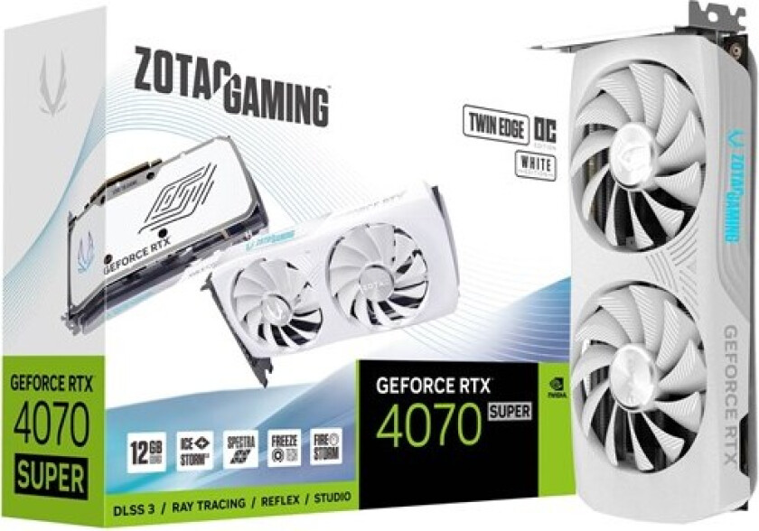 GeForce RTX 4070 SUPER Twin Edge OC White - 12GB GDDR6X RAM - Grafikkort