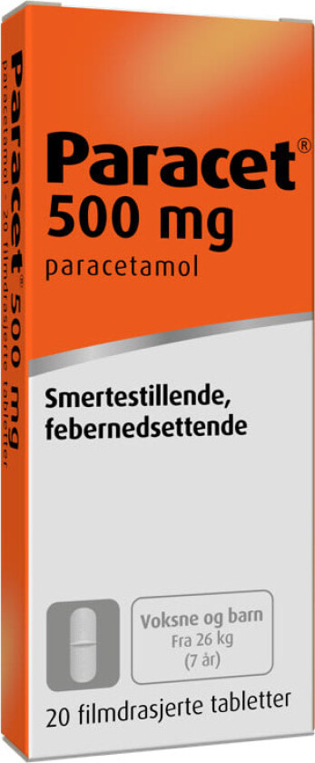 Paracet Tablett Avlang 500mg 20stk
