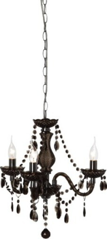 Lüster lysekrone, 3 arme, sort