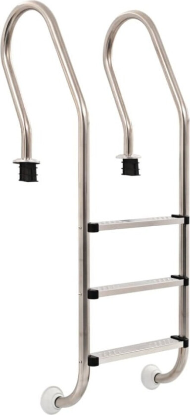 Bassengstige 3 trinn rustfritt stål 340 120 cm