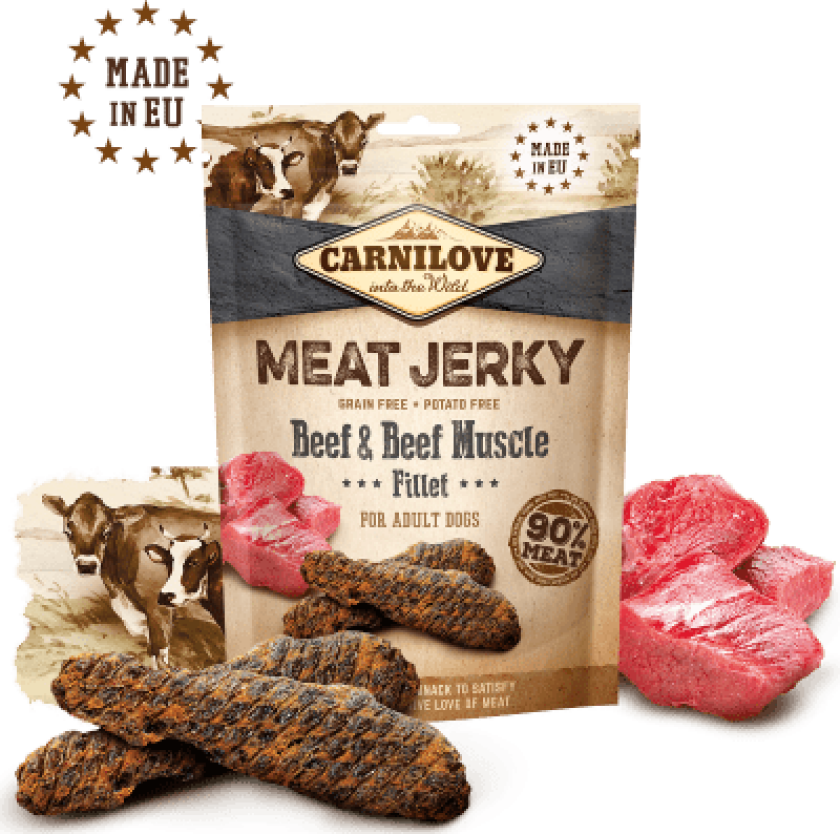 Dog Meat Jerky Duck with Herring Fillet Bar Godbiter til hund 100 g