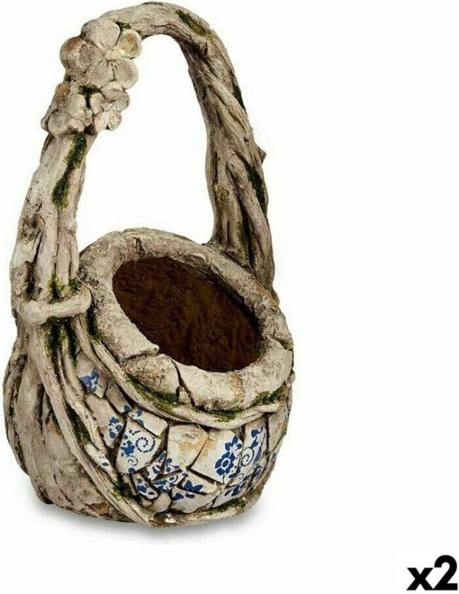 Dekorativ hagefigur vase polyresin 25,5 x 44 x 27,5 cm (2 kvanta)