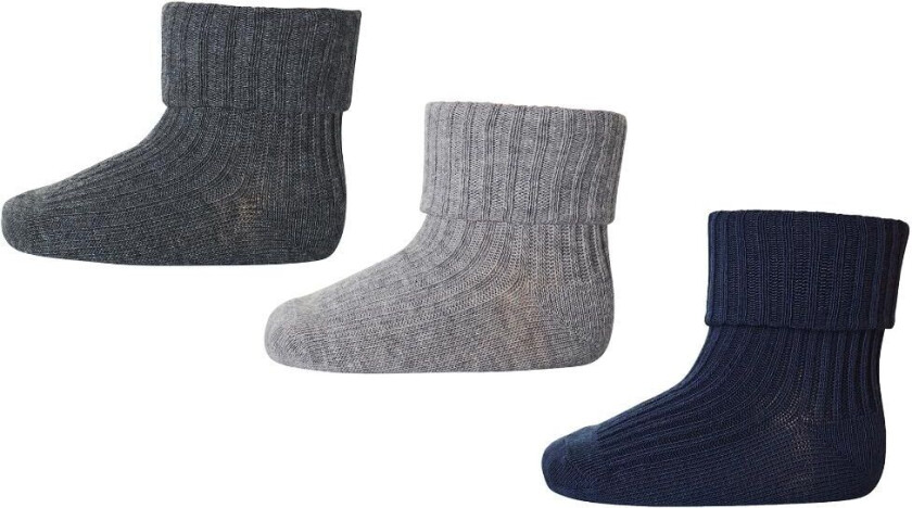 MP 99030 Cotton Rib Sokker 3-pakning 8902 Multi str. 15-16