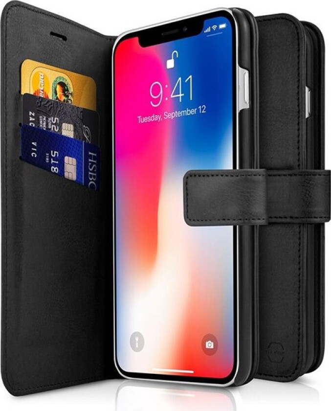 Book cover and back cover in one for iPhone XR 6.1 ". Black