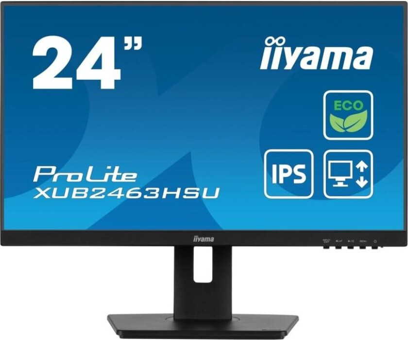 24" iiyama ProLite XUB2463HSU-B1 - LED monitor - Full HD (1080p) - 24" - 3 ms - Skjerm