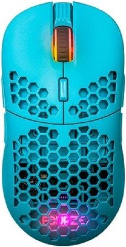 Fourze GM900 - Mus - høyre- og venstrehåndet - optisk - 5 knapper - trådløs - USB trådløs mottaker - turkis
