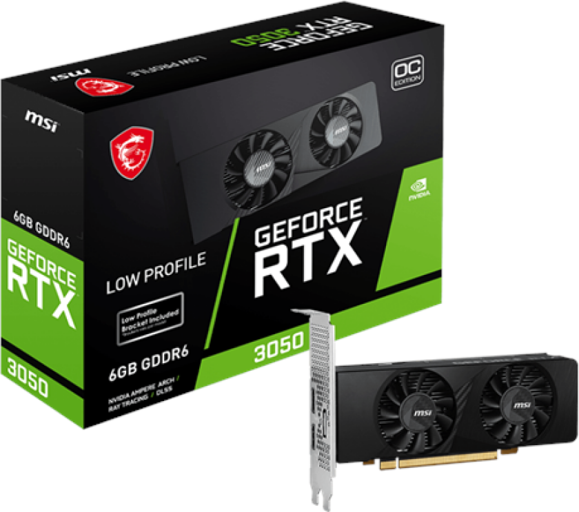 GeForce RTX 3050 - 6GB GDDR6 RAM - Grafikkort