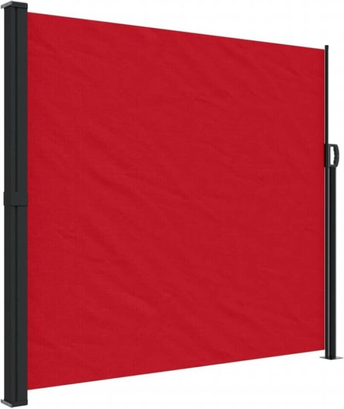 Uttrekkbar sidemarkise rød 180x300 cm