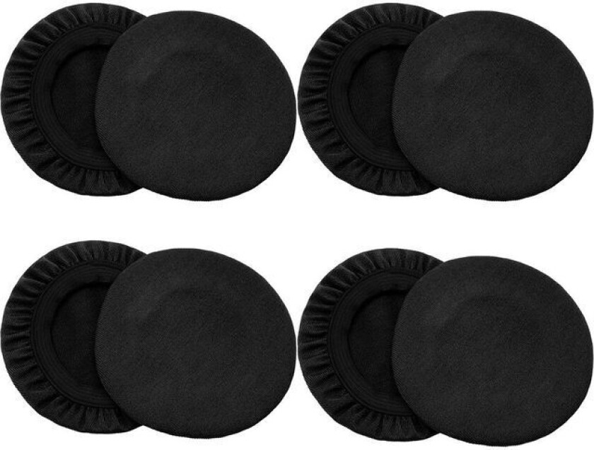 INF 4-pars øretelefondeksel Støvbeskyttelsesdeksel Sort
