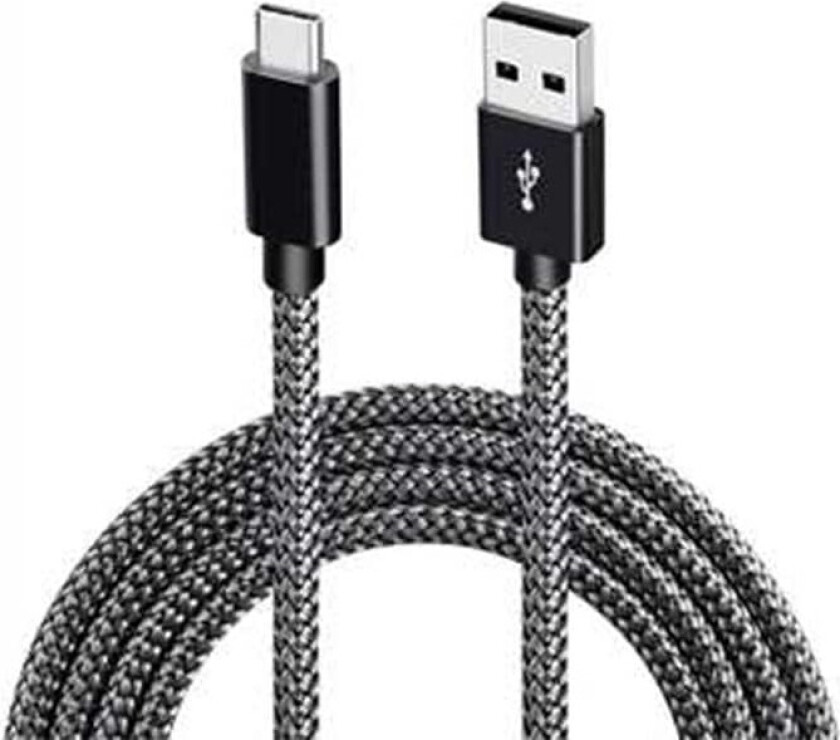 INF USB-A 2.0 til USB C-kabel med 3A hurtiglading Sort 1 m