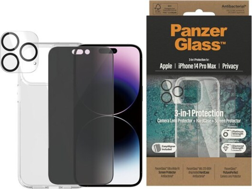 3-in-1 Privacy Protection Pack iPhone 14 Pro Max
