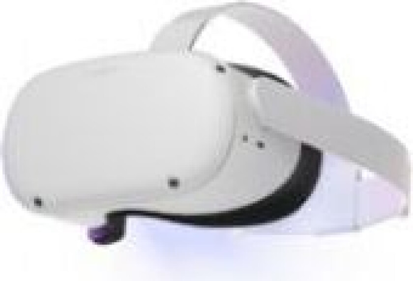 Quest 2, Dedikert HMD, Hvit, 1832 x 1920 piksler, Berøringskontroll, USB Type-C, Qualcomm