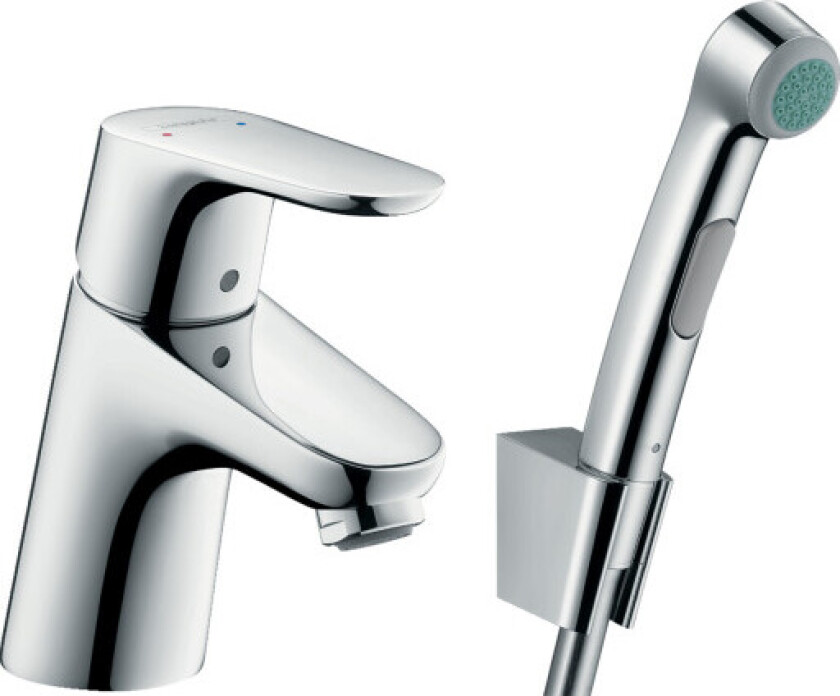 Bidétarmatur Focus m/bruser, krom
