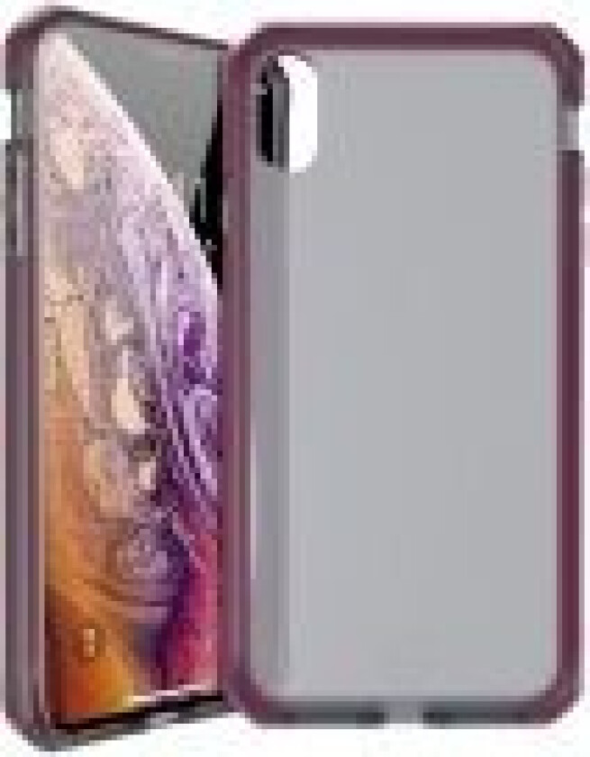 ITSKINS Supreme // Frost - Baksidedeksel for mobiltelefon - TPE, termoplast-polyuretan (TPU) - røyk, fuksia - for Apple iPhone X, XS