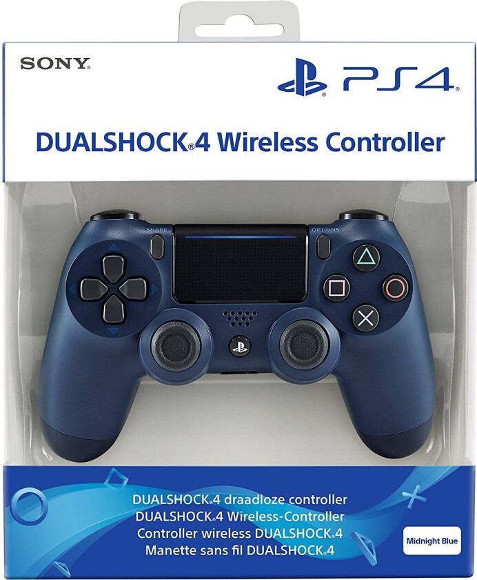 DualShock 4 v2 - Håndkonsoll - trådløs - Bluetooth - midnattsblå - for PlayStation 4