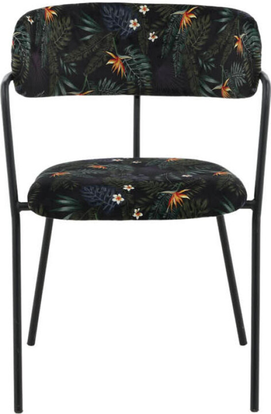 Arrow spisestuestoler med armlener, velour blomstret.