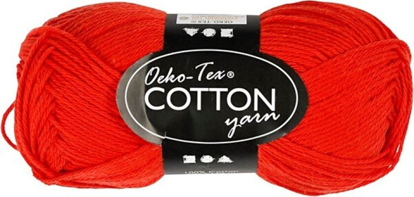 Cotton yarn Red 50gr 170m