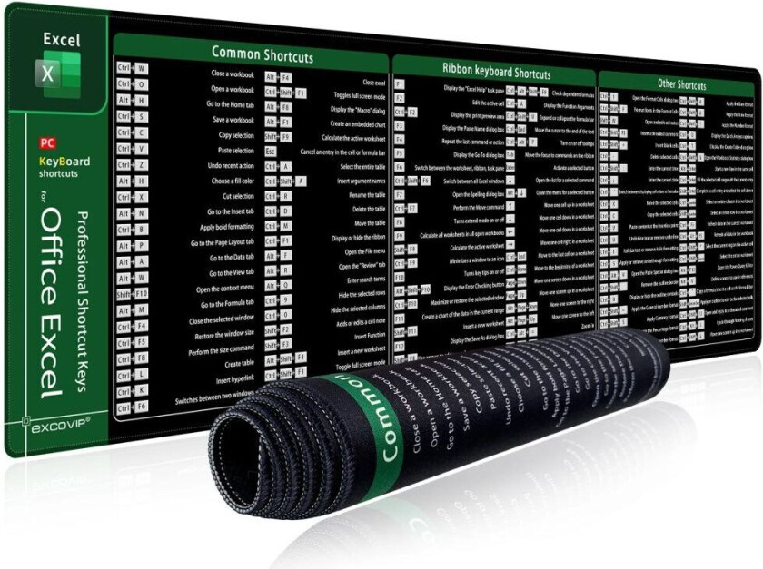 Excel snarveier musematte stor utvidet kontor datamaskin skrivebord matte stort tastatur musematte med sydd kant