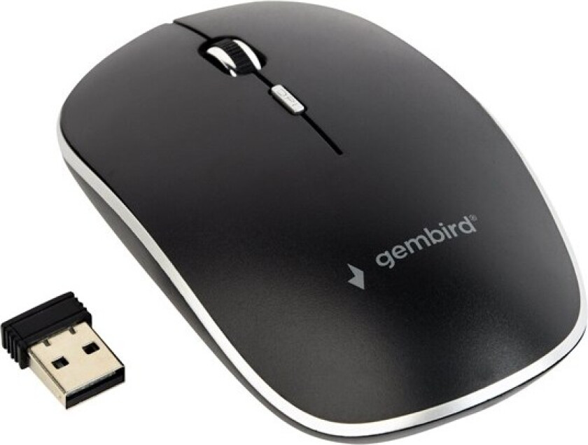 MUSW-4B-01 - mouse - 2.4 GHz - black - Mus - Optisk - 4 - Svart