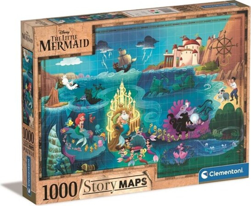 Puzzle 1000 Pieces Story Maps Little Mermaid