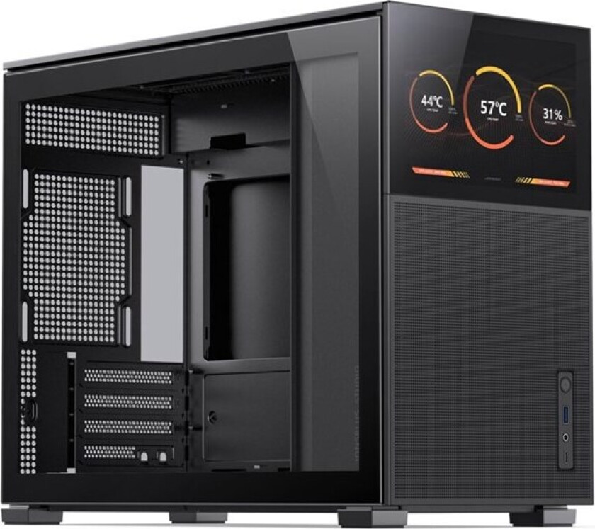 D31 mesh Screen - black - Kabinett - Minitower - Svart