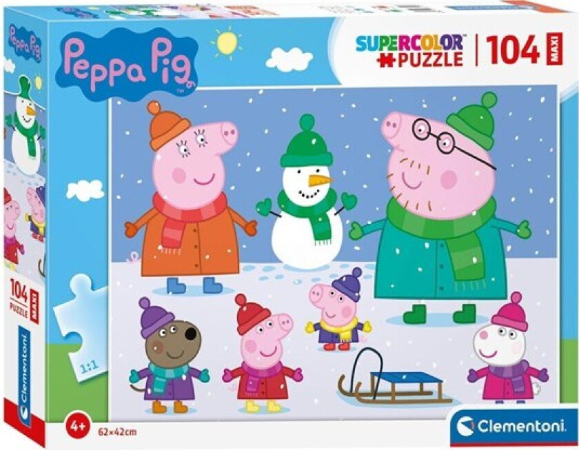 Maxi Puzzle Peppa Pig 104st. Gulv