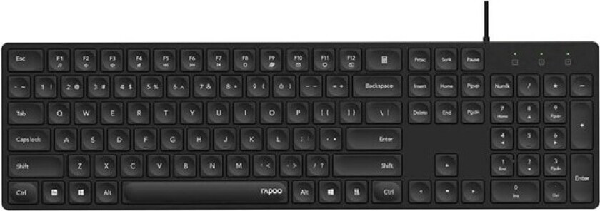 Keyboard NK8020 Wired USB Black - Tastatur - Nordisk - Svart