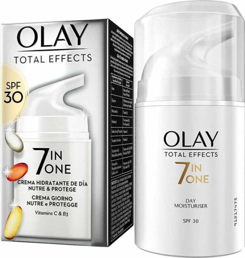 Fuktighetsgivende Dagkrem Olay Total Effects 7 i 1 Næringsrik 50 ml Spf 30