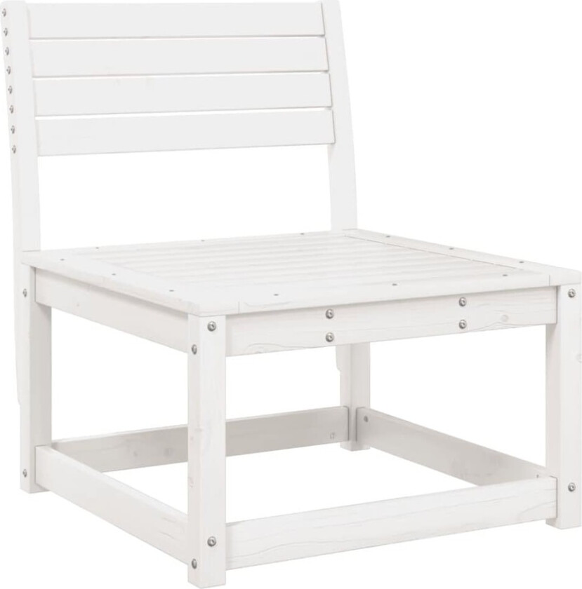 Hagesofa hvit heltre furu