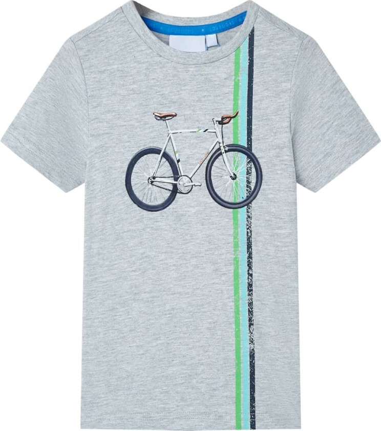 T-skjorte for barn med korte ermer grå 140