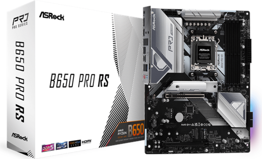 B650 Pro RS Hovedkort - AMD B650 - AMD AM5 socket - DDR5 RAM - ATX