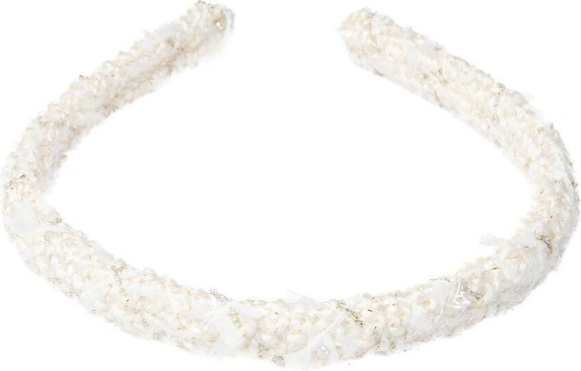 DARK Tweed Hair Band Thin Vanilla