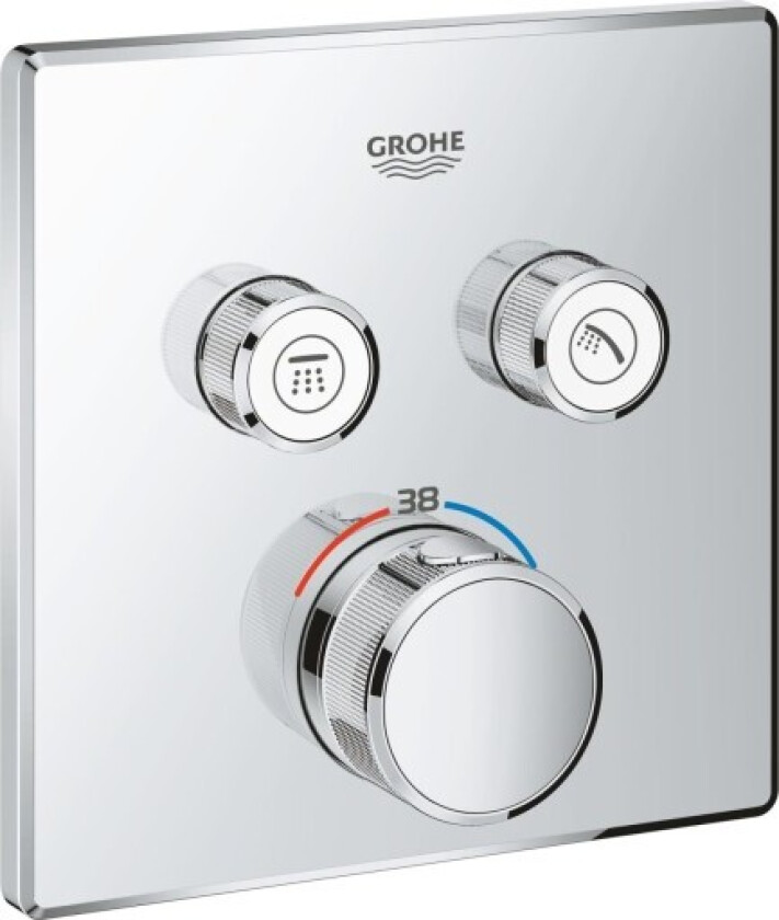 Grohtherm SmartControl dusjbatteri, krom