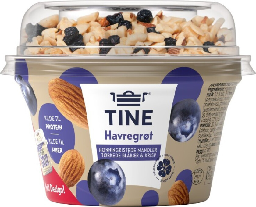 14 Havregrøt Mandel/Blåbær 170g