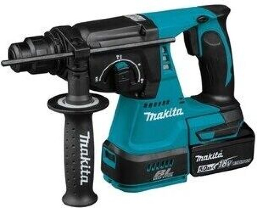 MAKITA BORING OG SKIKKING HAMMER SDS-PLUS 18V 2J 2 x 5,0Ah BLDC DHR242RTJ
