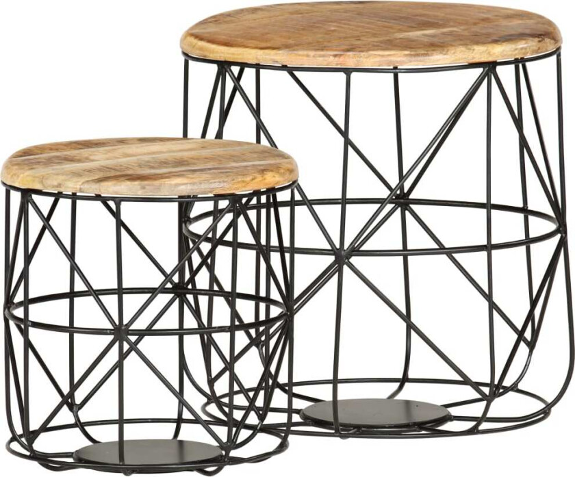 Salongbord 2 stk heltre mango