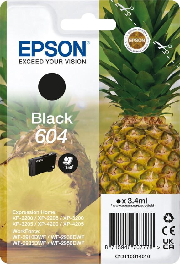 604 - black - original - ink cartridge - Blekkpatron Svart