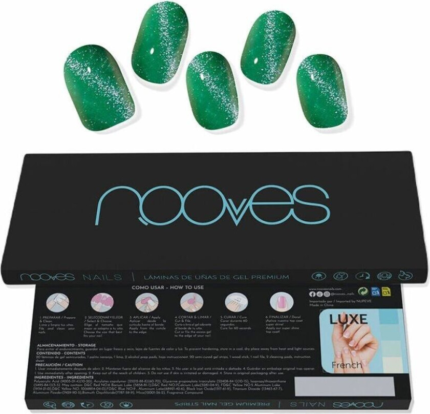Gel Nail Foils Nooves Cat eye green (20 enheter)