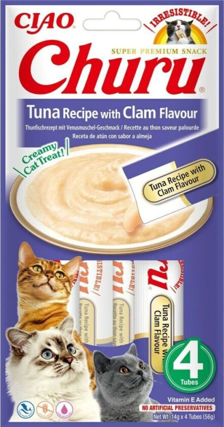 Cat Creamy Tuna with Clam Kattesnacks 4 x 14 g