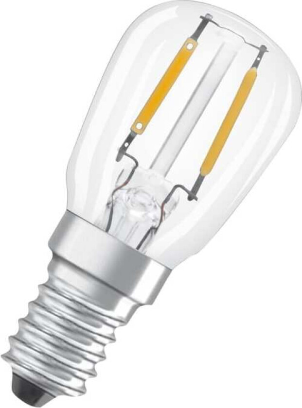 LED-lyspære T26 1.6W/827 (5W) filament clear E14