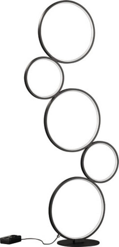 Rondo gulvlampe, sort, 115 cm