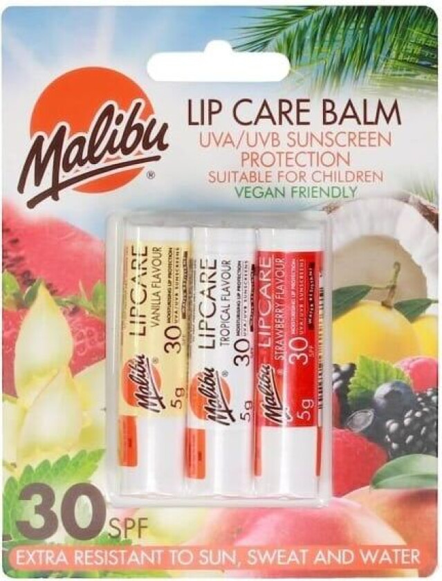 Malibu Lip Care Balm Trio SPF30