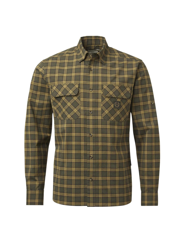 Creek Shooting Fit Coolmax Shirt Men Moss Checked XL, Moss Checked