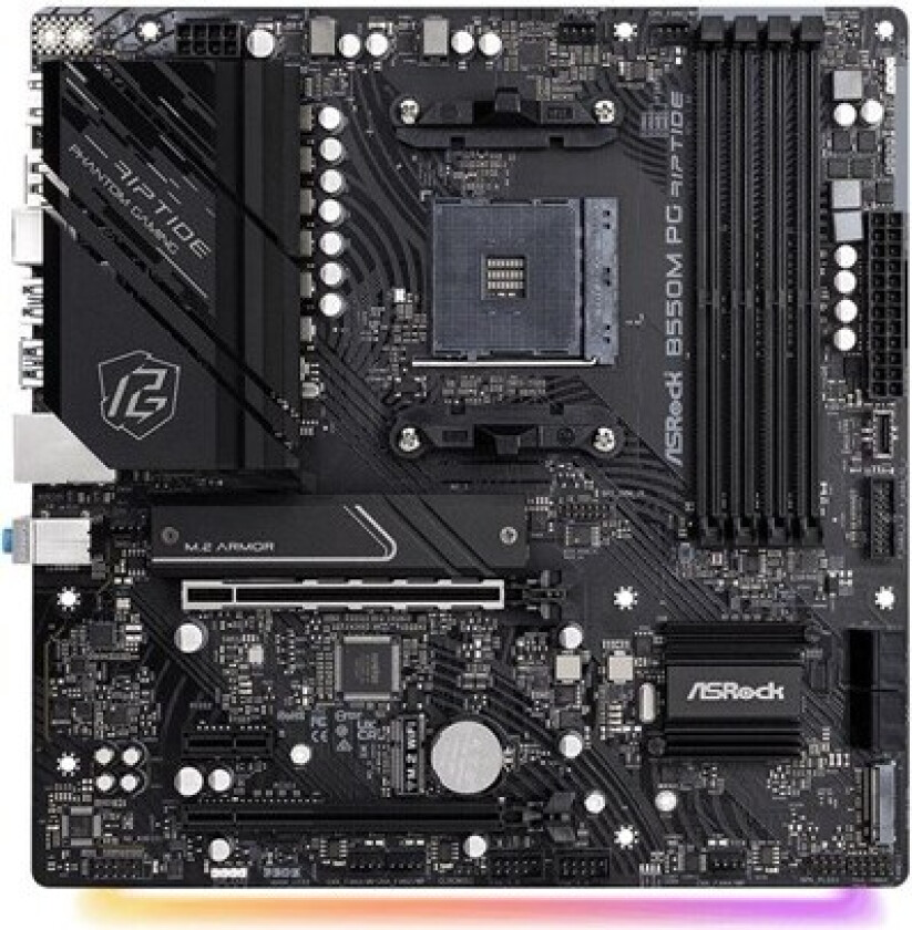 B550M PG Riptide Hovedkort - AMD B550 - AMD AM4 socket - DDR4 RAM - Micro-ATX
