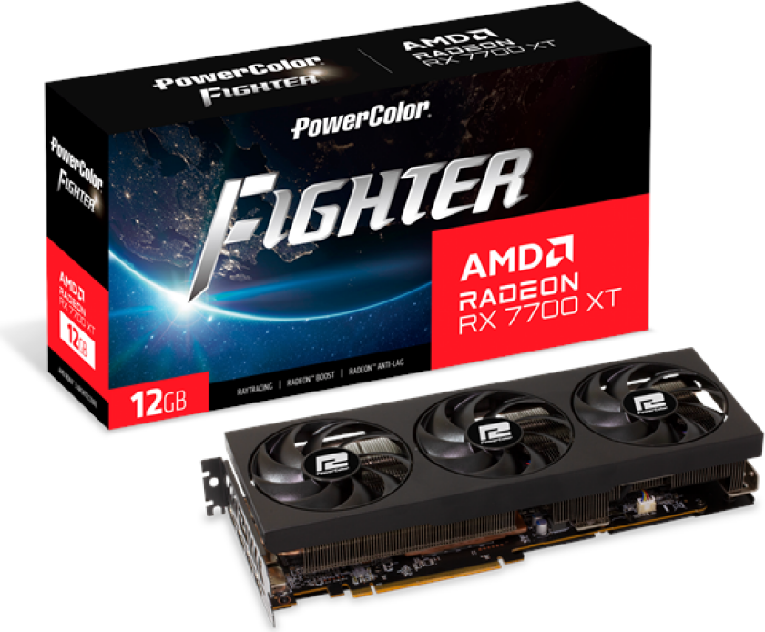 Radeon RX 7700 XT Fighter OC - 12GB GDDR6 RAM - Grafikkort