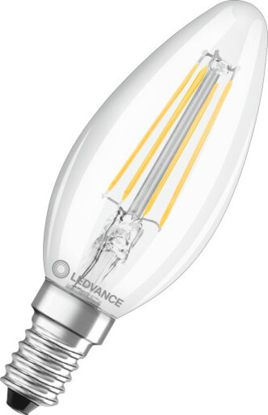 LED stearinlys filament 470lm 4,8W/827 E14 dimbar